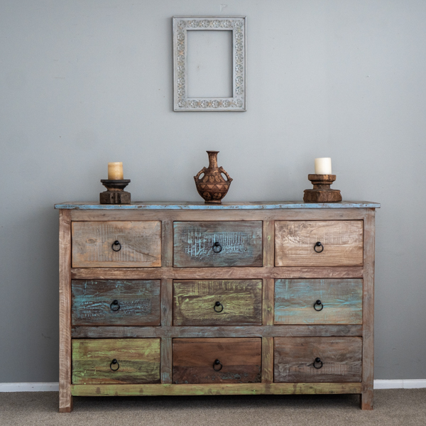 Boho Rustic 9 Drawers A