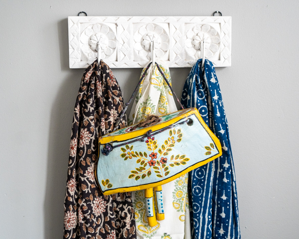 Painted Old Wooden Cow Bell 1