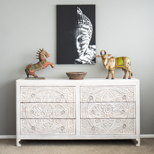 Mandala Drawers White