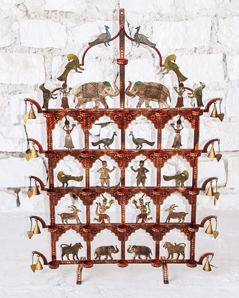 Indian Folk Art Tea Candle Holder PRE ORDER