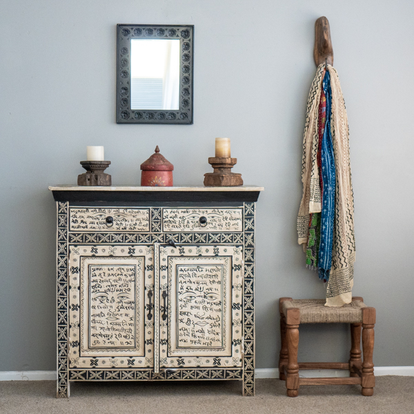 Hand Painted Eyes Sideboard