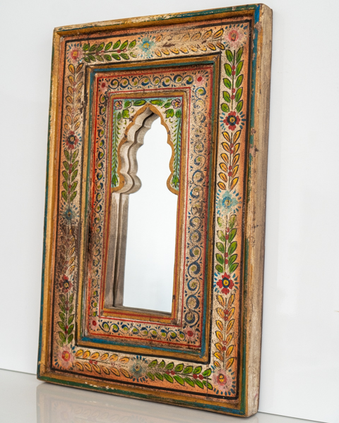 Painted Bohemian Rustic Mirror 1