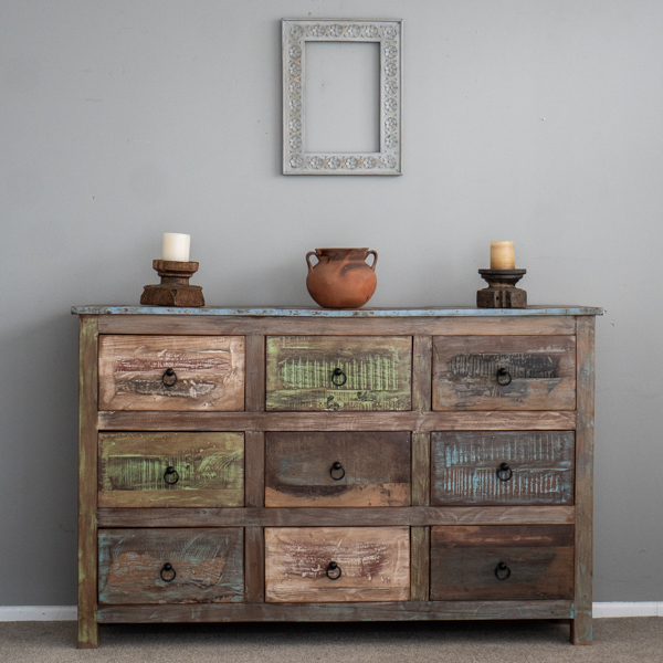 Boho Rustic 9 Drawers B