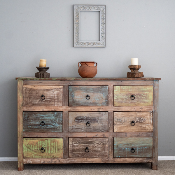 Boho Rustic 9 Drawers D