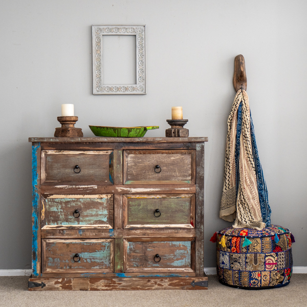 Boho Rustic 6 Drawers C