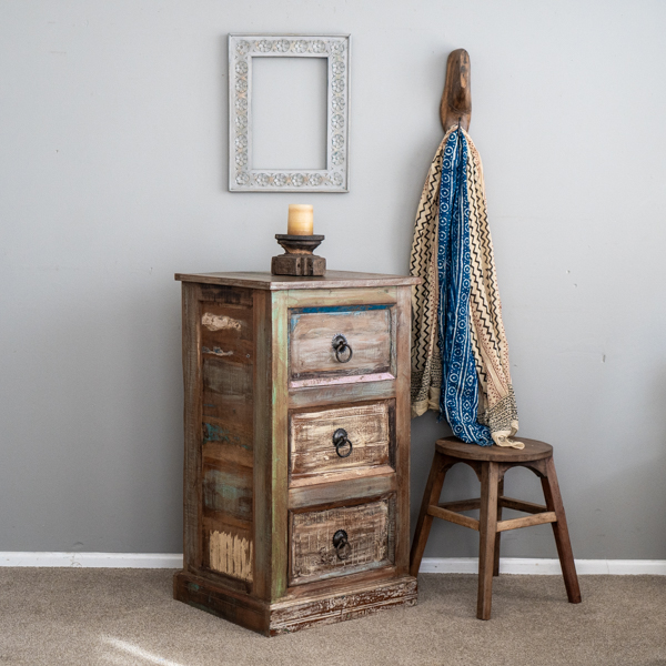Boho Rustic Indian 3 Drawers B