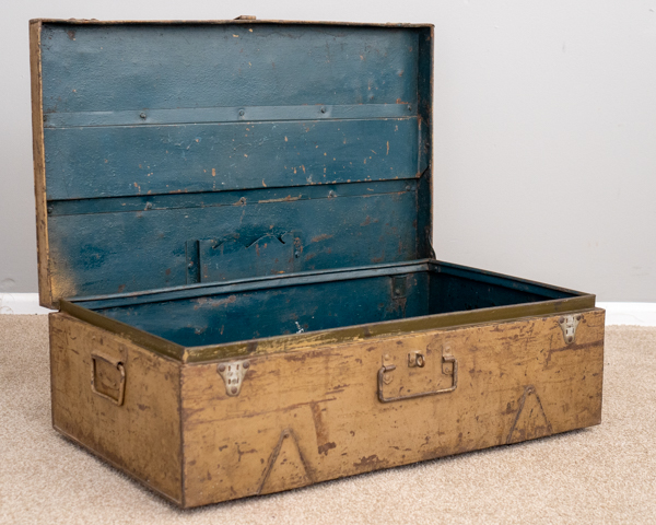 Large Vintage Indian Metal Suitcase 2