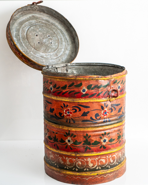 Painted Vintage Drum Large 9