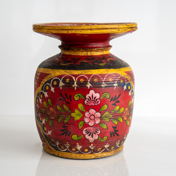 Hand Painted Rural India Water Jar 2