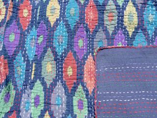 Midnight Mirage Kantha Quilt