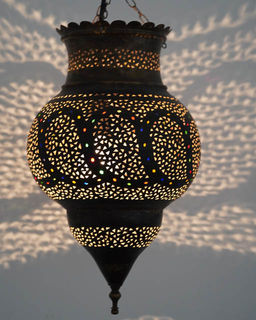 Medium 45cm Brass Kora Lantern 6