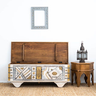 Brass Bohemian Blanket Box