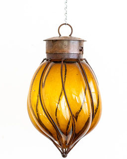 Mexican Handblown Flame Lantern 