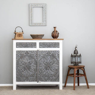 Goa Sideboard Grey & White 