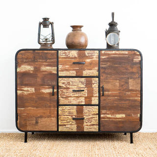 Industrial Teak Sideboard