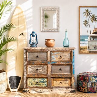 Boho Rustic 6 Drawers A