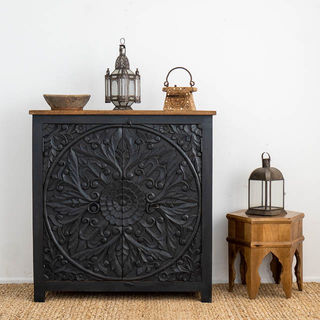 Mandala Circle Sideboard Charcoal