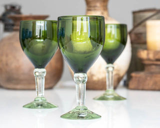Olive Wine Glass