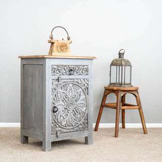 Goa Bedside Table Grey 
