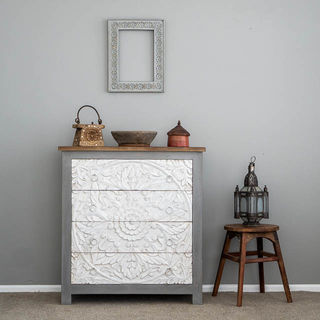 Mandala Drawers Grey & White 