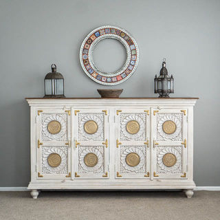 Pondicherry Brass Sideboard White