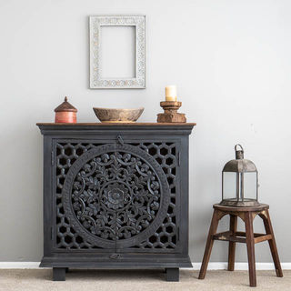Boho Mandala Sideboard Charcoal