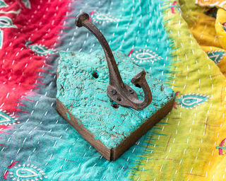 Rustic Arch Wall Hook Green