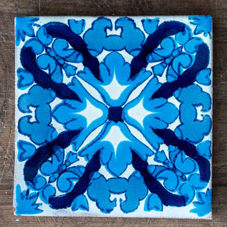Turquoise Linaria Talavera Tile 