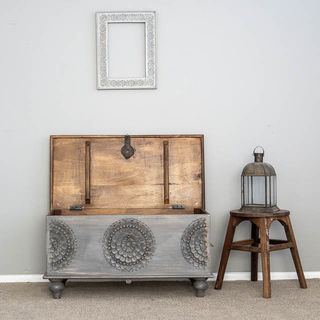 Adhira Blanket Box Grey 