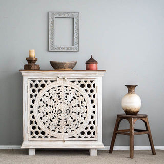 Boho Mandala Sideboard White