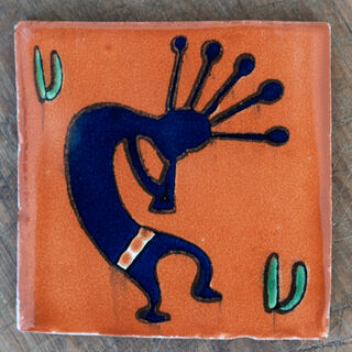 Kokopelli Dance Tile Autumn