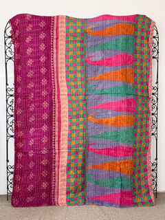 Vintage Kantha Quilt 128