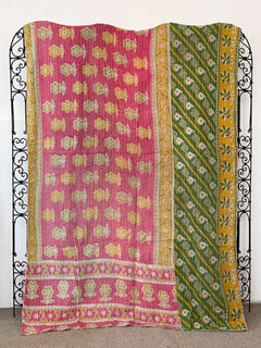 Vintage Kantha Quilt 129