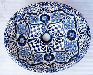 Medium Talavera Hand Basin 5