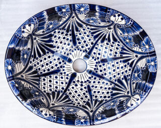 Medium Talavera Hand Basin 12