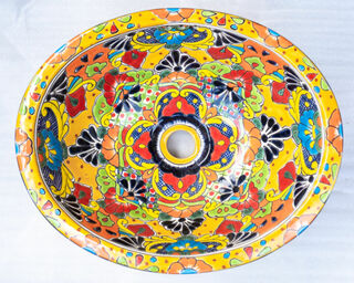 Medium Talavera Hand Basin 56