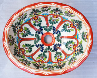 Medium Talavera Hand Basin 78