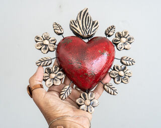 Boho Sacred Heart Red
