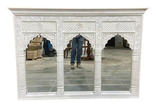 Triple Arch Mirror White