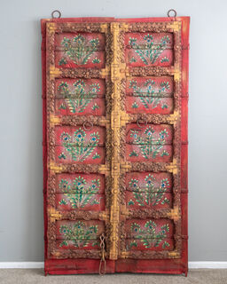 Red Village Wall Hanging Door