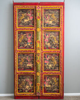 Red Warrier Wall Hanging Door