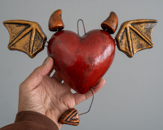 Little Devil Heart Red/Yellow
