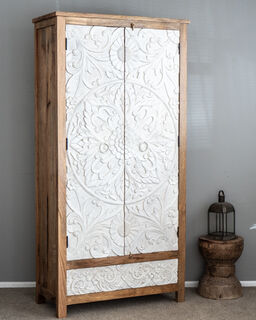 Mandala Tallboy White/Natural PRE ORDER