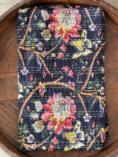 Navy Blue Kantha Quilt