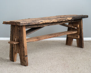 Rustic Sleeper Wood Bench Seat