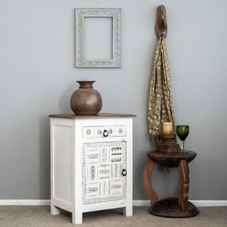 Elegant Brass Bedside Table