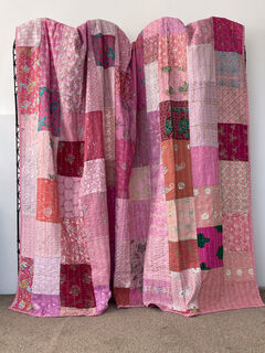 Embroidered Kantha Patchwork Quilt 6