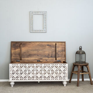 Ananya Blanket Box Whitewashed