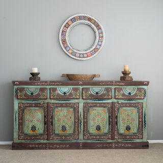 Hand Painted Boho Sideboard Large