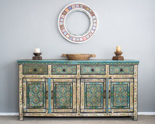 Hand Painted Bohemian Sideboard Large